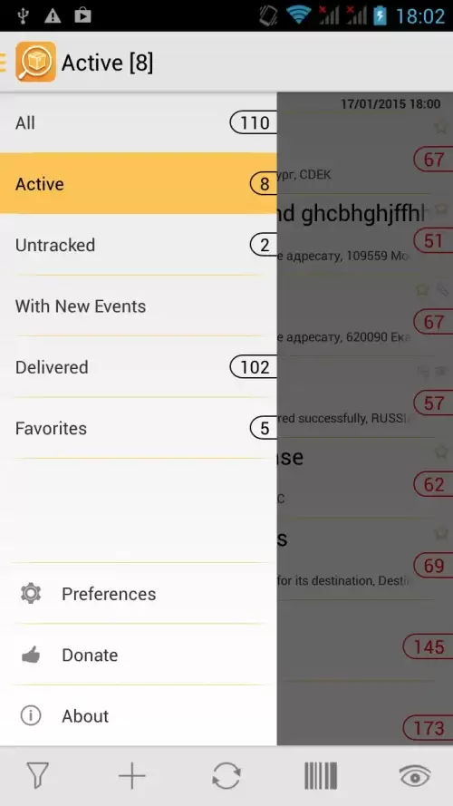 TrackChecker Mobile স্ক্রিনশট 2