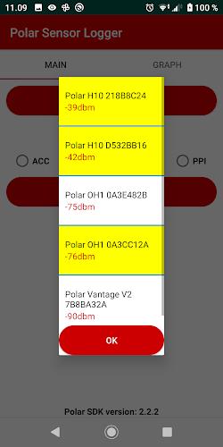 Polar Sensor Logger Capture d'écran 1