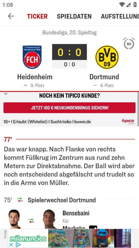 kicker Fußball News Скриншот 1