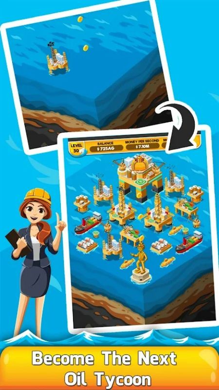 Oil Tycoon 2: Idle Miner Game 스크린샷 2