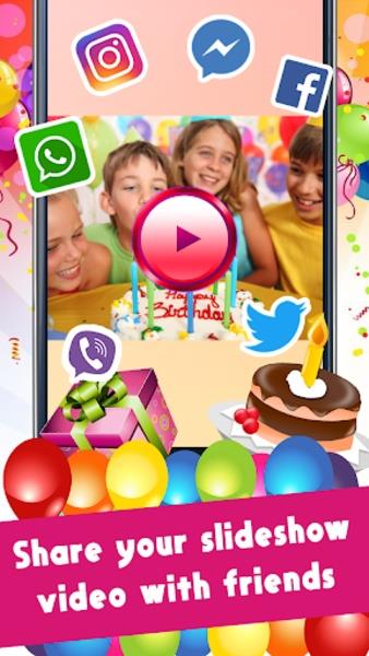 Happy Birthday Video Maker With Music And Photos应用截图第1张