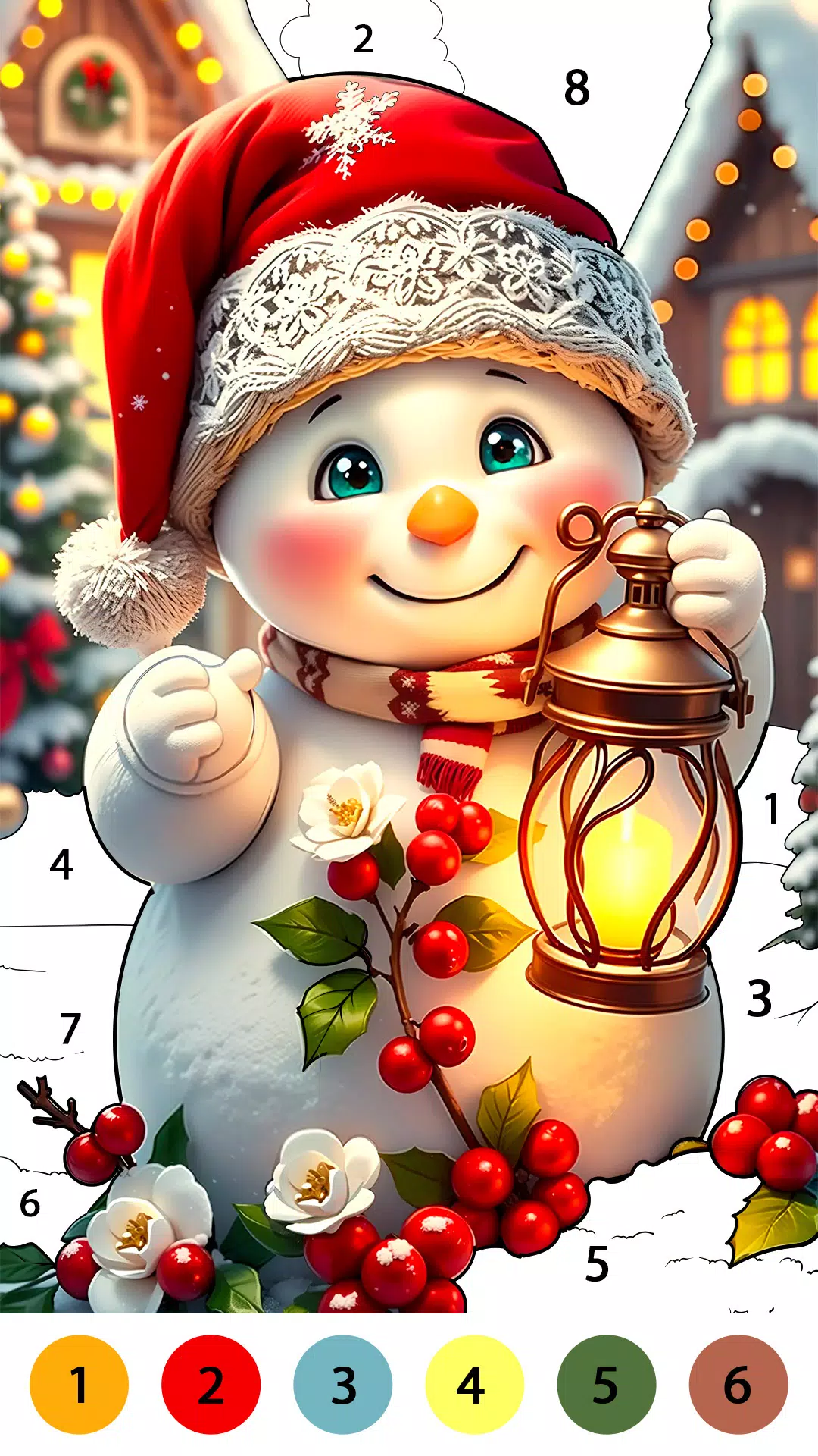 Christmas Cute Coloring Game Schermafbeelding 2