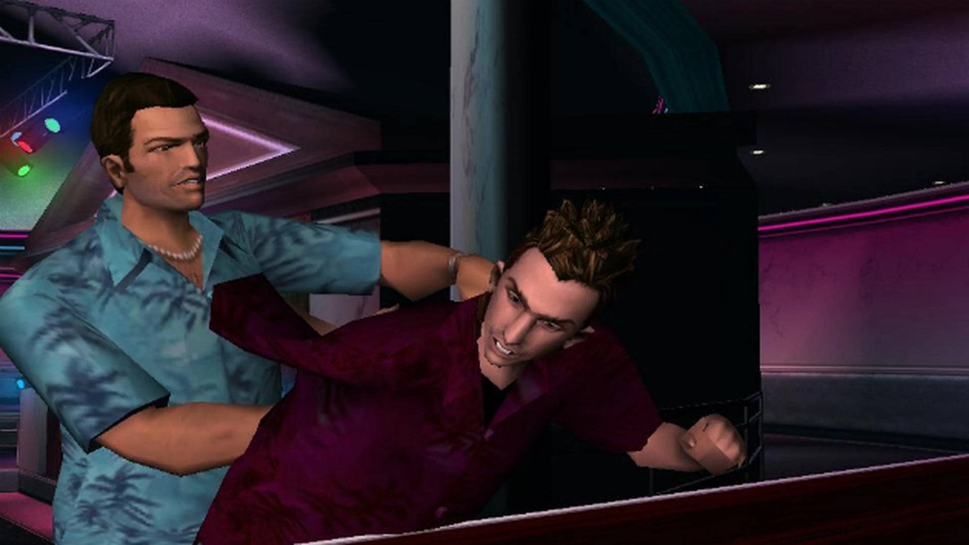 Tommy Vercetti จัดการกับ Kent Paul ใน Grand Theft Auto: Vice City | เครดิตภาพ: เกมร็อคสตาร์