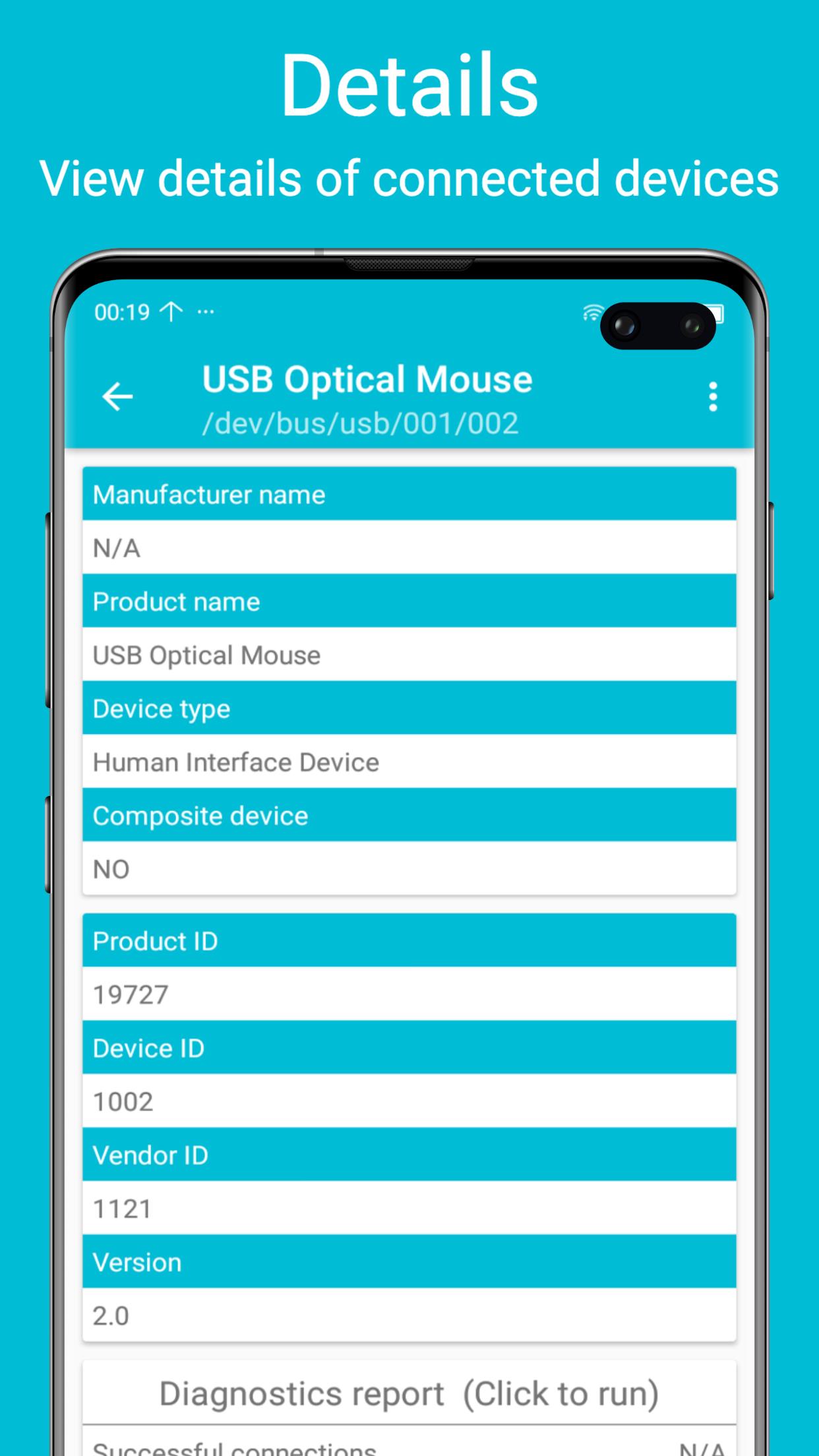 USB diagnostics Captura de tela 1