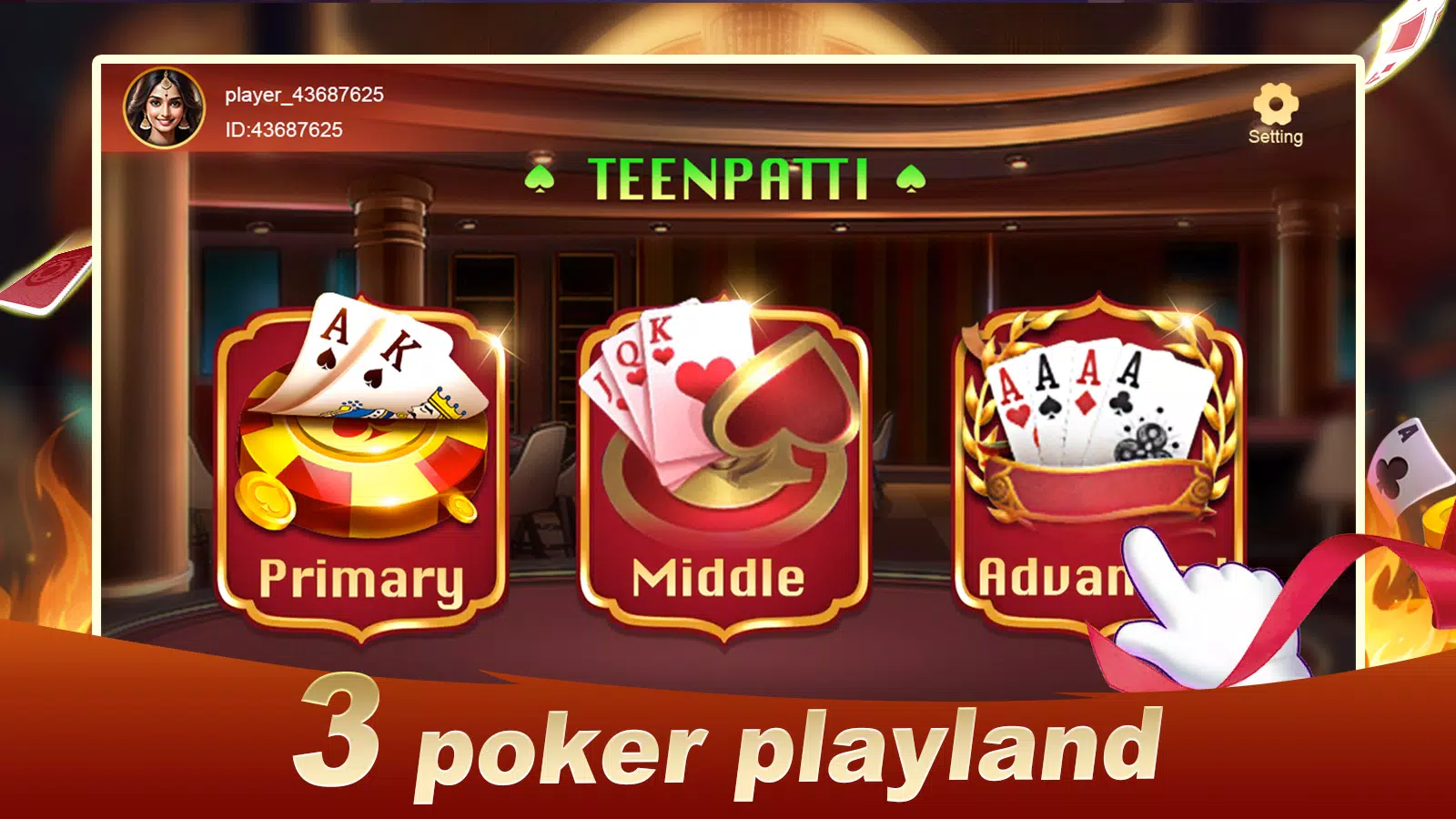 3 Poker Playland Ảnh chụp màn hình 0