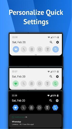 One Shade: Custom Notification Capture d'écran 1