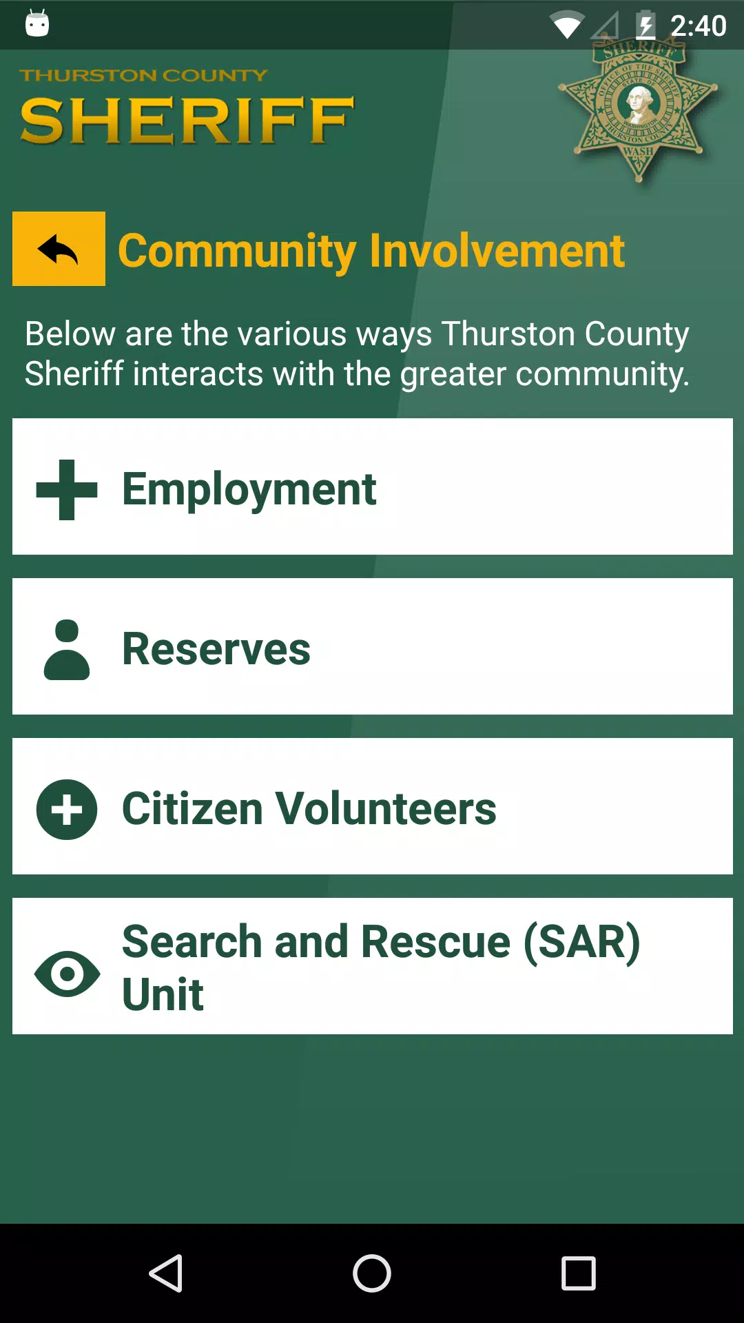 Thurston County Sheriff Screenshot 3