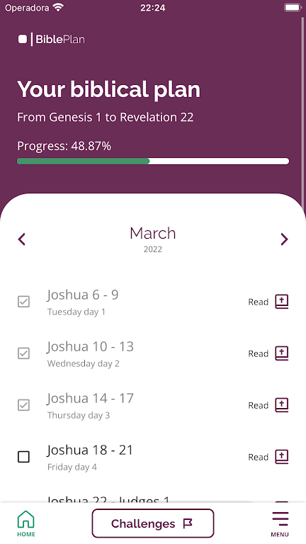 Customized Biblical Plan Ekran Görüntüsü 1