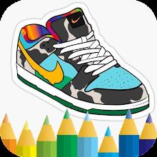 coloring sneakers