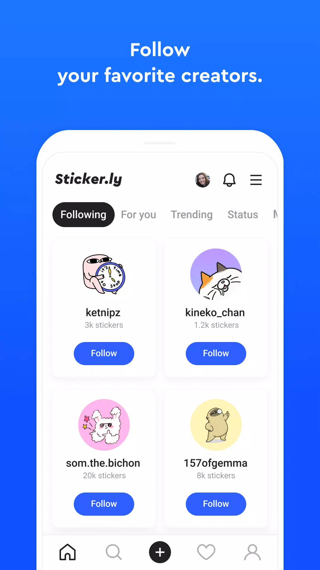 Sticker.ly ဖန်သားပြင်ဓာတ်ပုံ 3