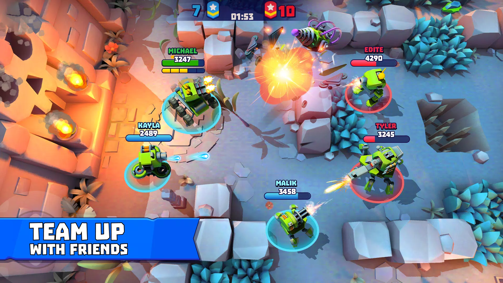 Tanks a Lot - 3v3 Battle Arena Screenshot 2