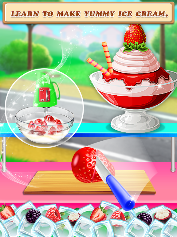 Street Ice Cream Shop Game Screenshot 0