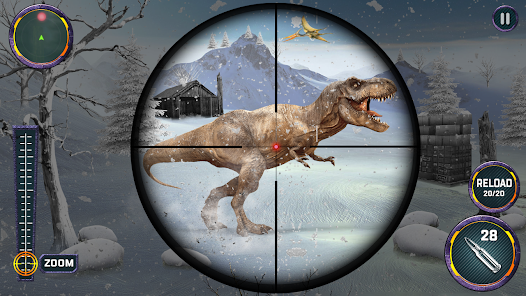 Dino Hunter Sniper 3d: Dinosaur Free FPS Shooting स्क्रीनशॉट 0