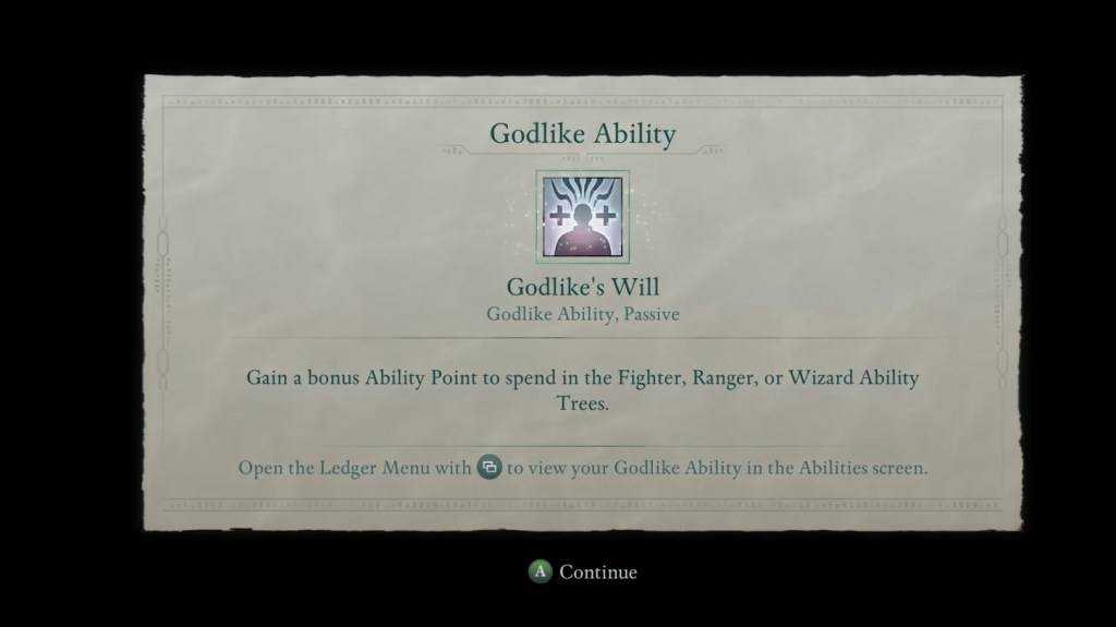 Avowed Godlike's Will Ability