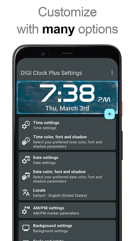 DIGI Clock Widget Plus Schermafbeelding 2