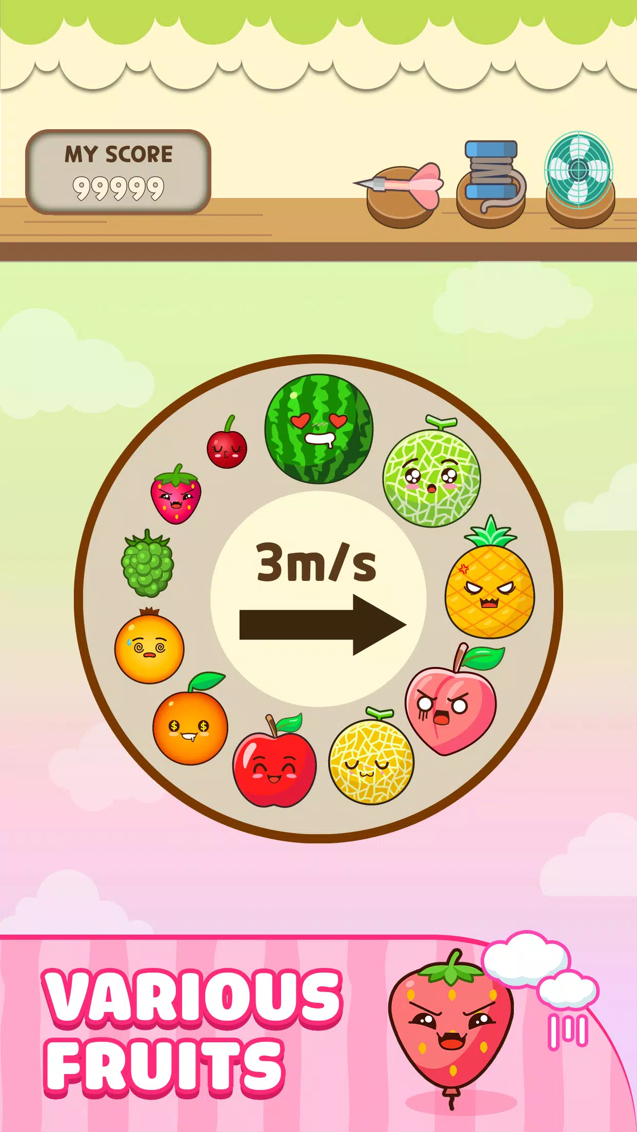 Melon Balloon: Fruit Merge Captura de tela 3