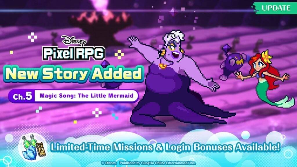 Disney Pixel RPG : Nouvelle mise à jour avec Ariel et Ursula