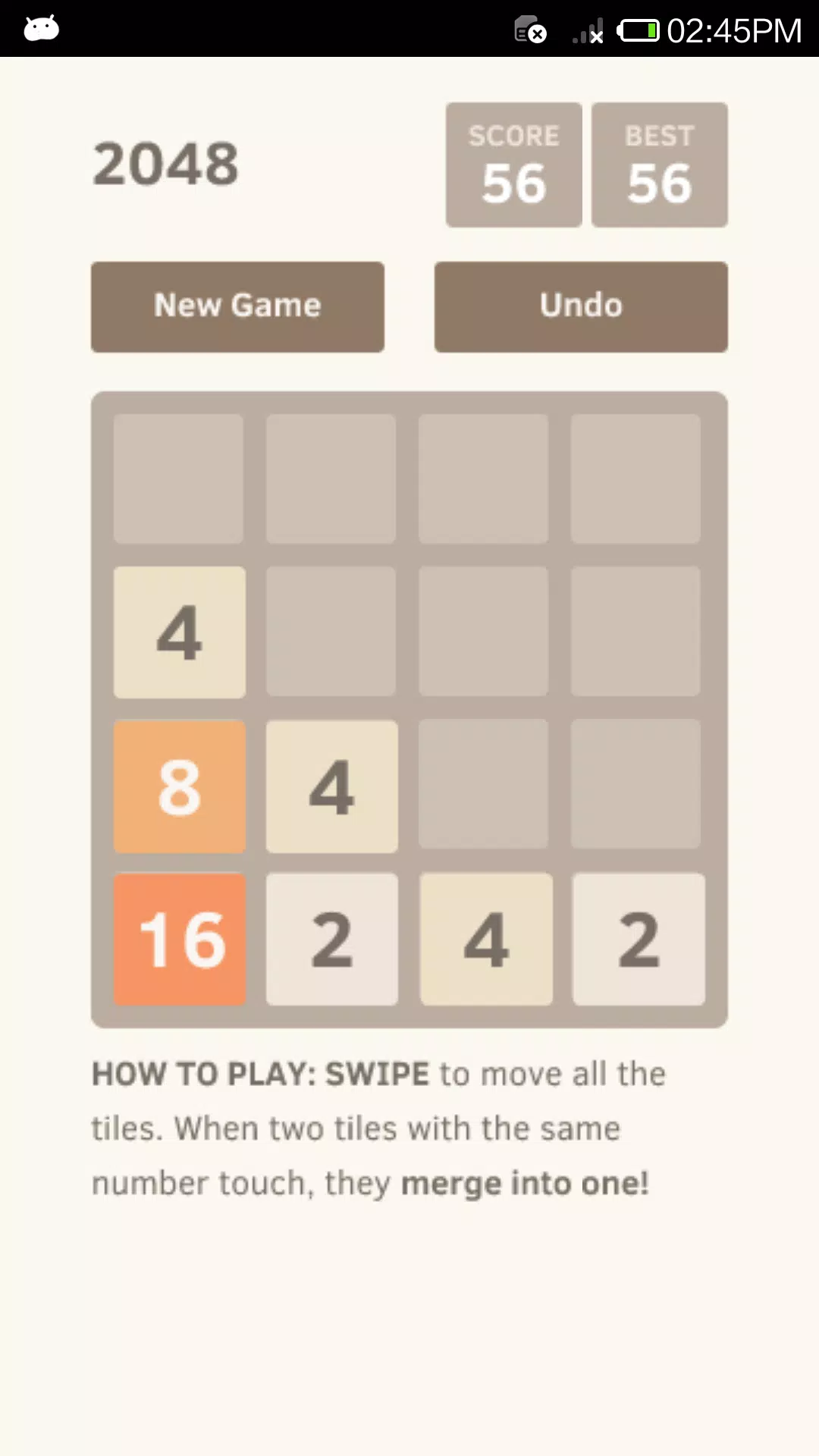 2048 Undo unlimited Скриншот 2