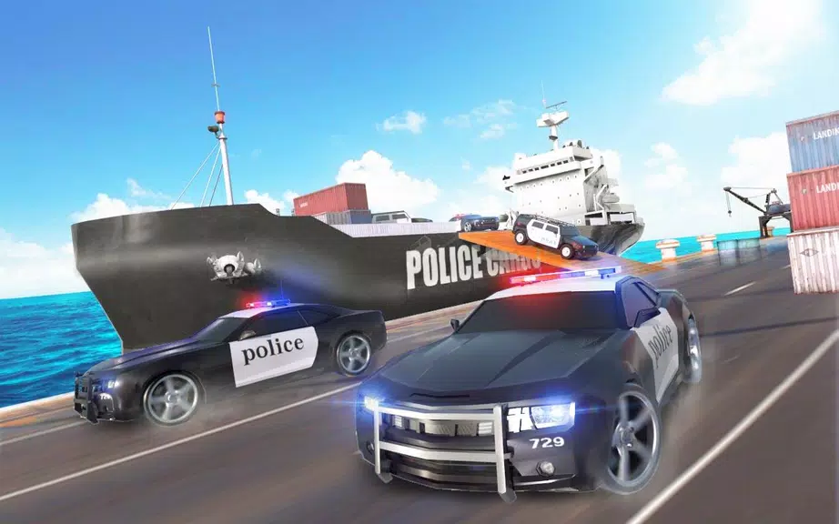 Police Transport Ship Car Simulator スクリーンショット 1