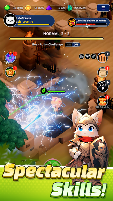 Tower Cat Battle: Idle Cat RPG Captura de pantalla 2