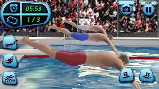 Swimming Pool Water Race Game Скриншот 0