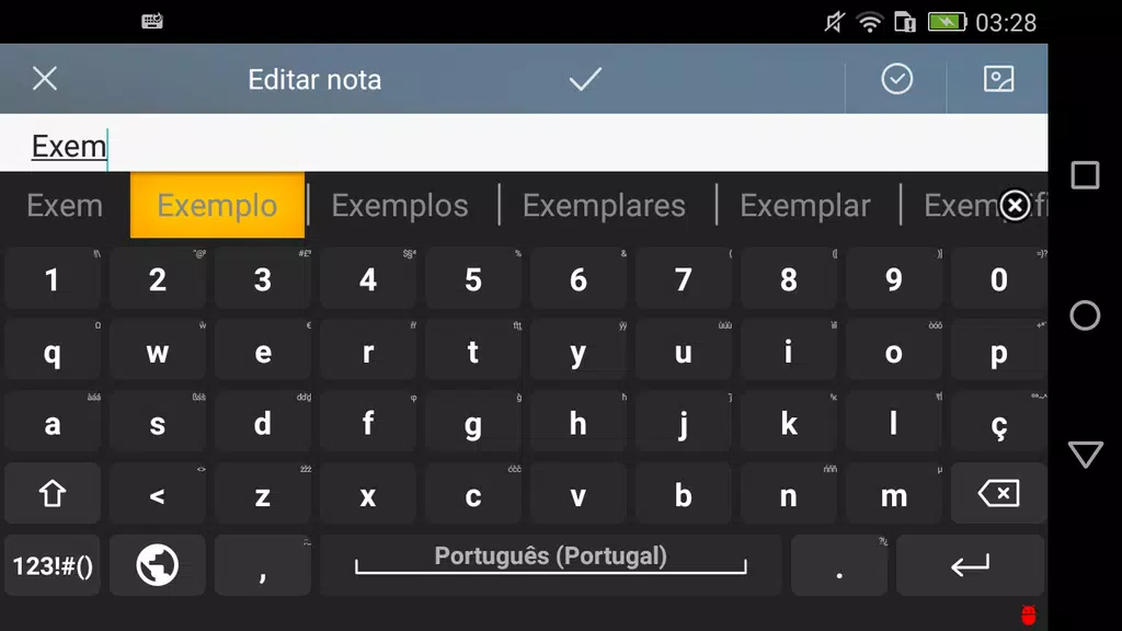 Portuguese for AnySoftKeyboard Capture d'écran 1