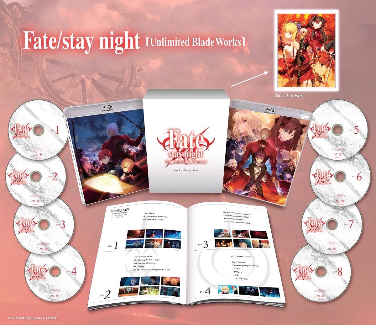 Fate/Stay Night: Walang limitasyong Blade Works (Kumpletong Box Set)