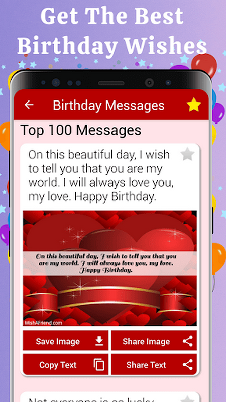 Birthday Cards & Messages Wish スクリーンショット 1