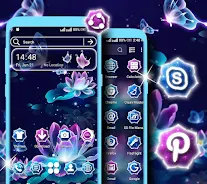 Neon Lotus Launcher Theme स्क्रीनशॉट 0