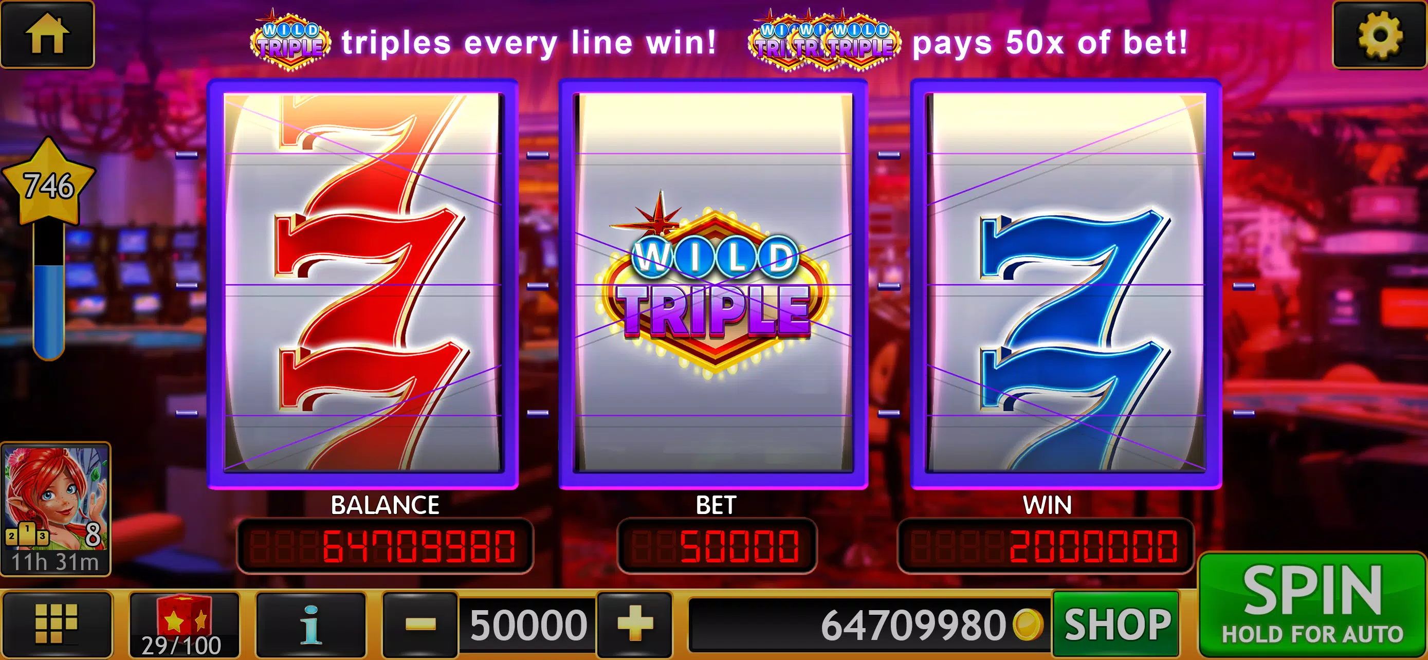 Wild Triple 777 Slots Casino Ekran Görüntüsü 0