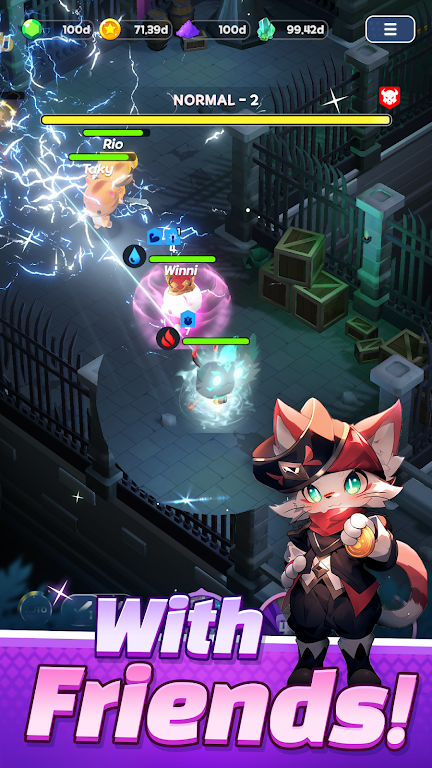 Tower Cat Battle: Idle Cat RPG Captura de pantalla 3