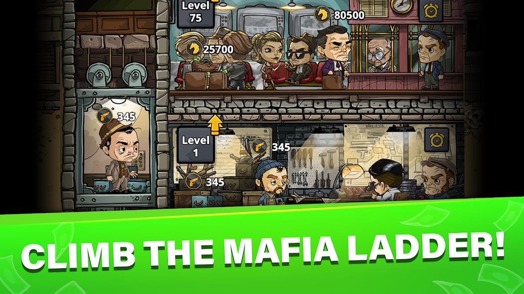 Idle Mafia Manager: Tycoon Sim Mod Ekran Görüntüsü 0