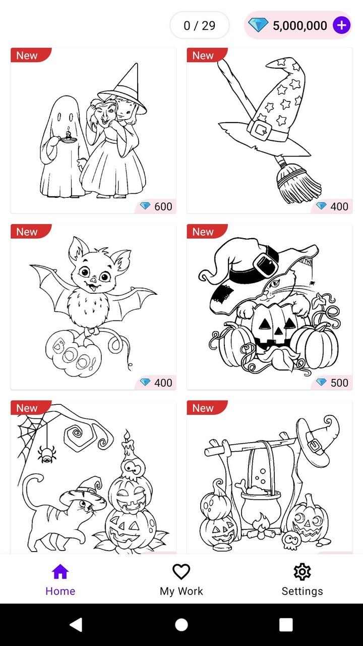 Coloring Book: Halloween 스크린샷 0