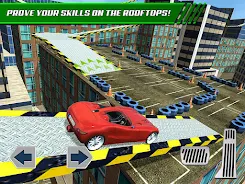 Roof Jumping Car Parking Games Ekran Görüntüsü 1