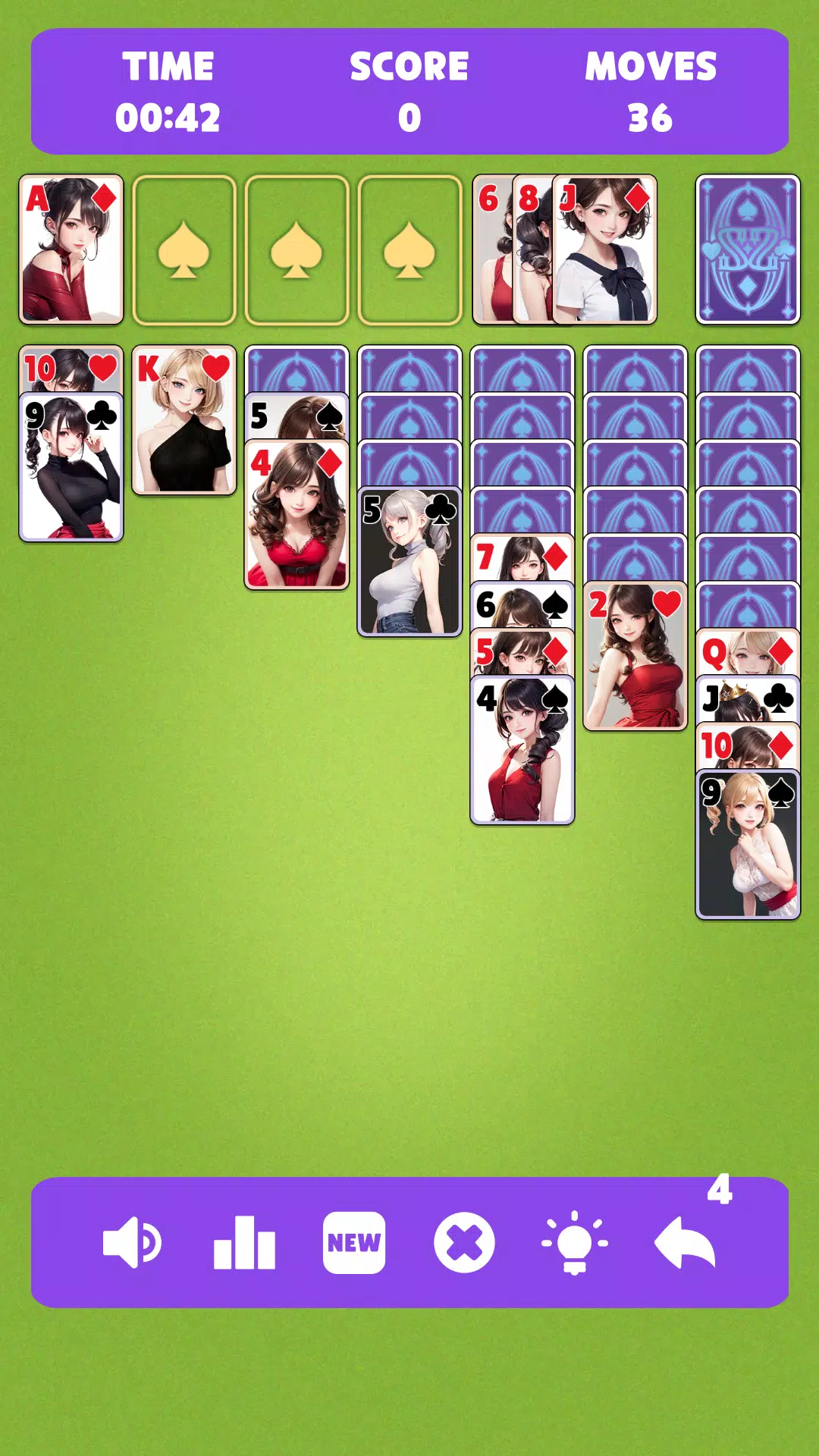 Sexy solitaire girls: ani card Captura de pantalla 3