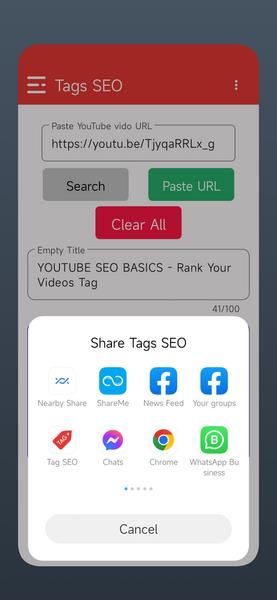 Tags SEO - Video Finder Ảnh chụp màn hình 1