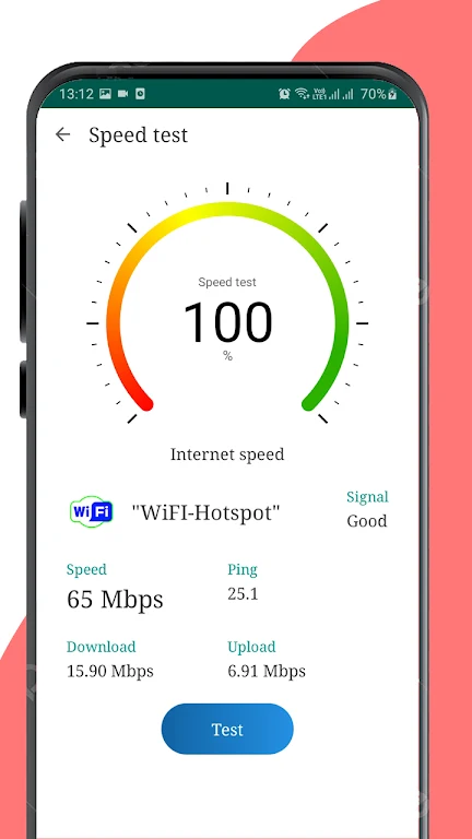 WiFi, 5G, 4G, 3G H+ speed test Capture d'écran 2