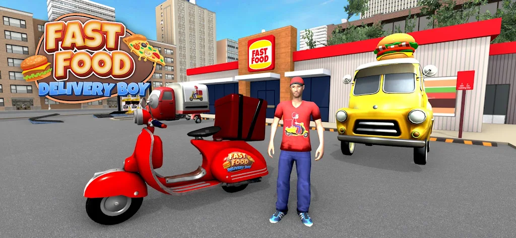 Fast Food Delivery Bike Game Screenshot 0