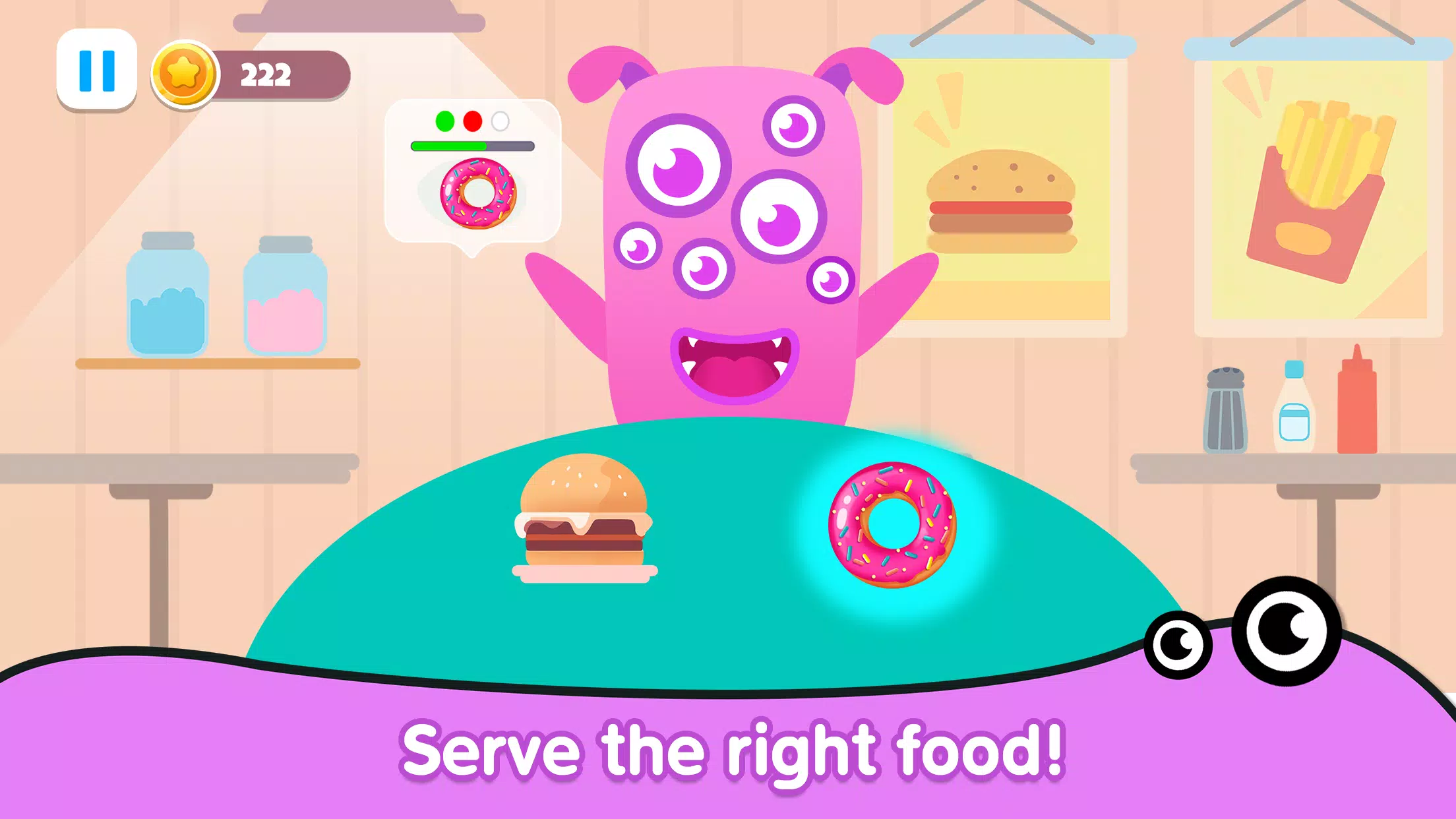 Kitchen monster games for kids スクリーンショット 1