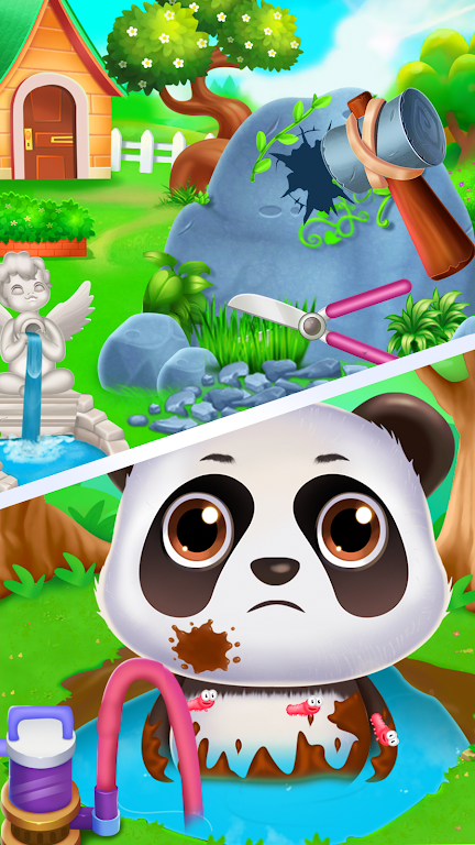 Panda caretaker pet salon game Captura de pantalla 2