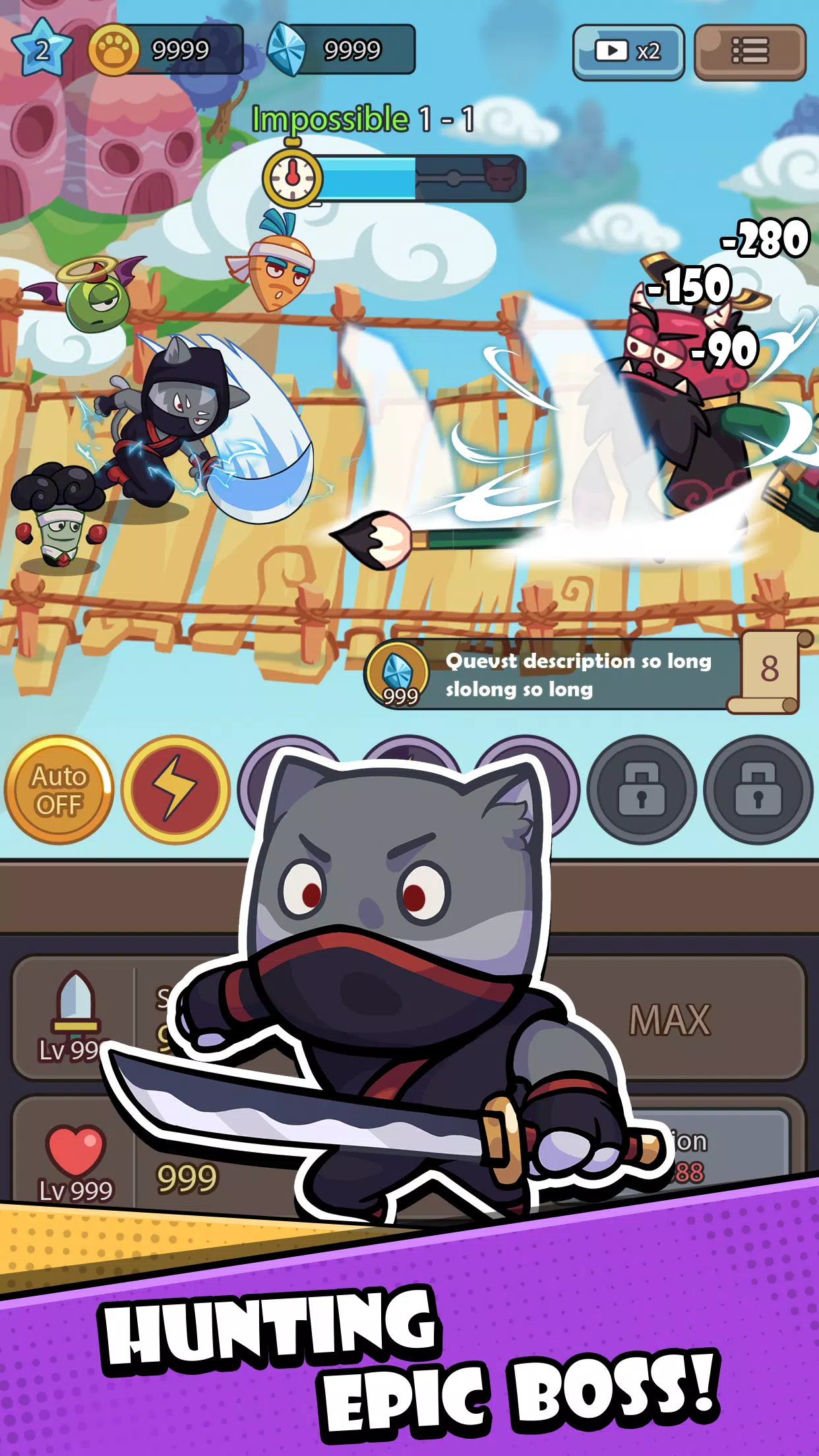 Cat Hero: Idle RPG War应用截图第3张