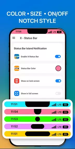 iCenter iOS 16: X - Status Bar স্ক্রিনশট 3