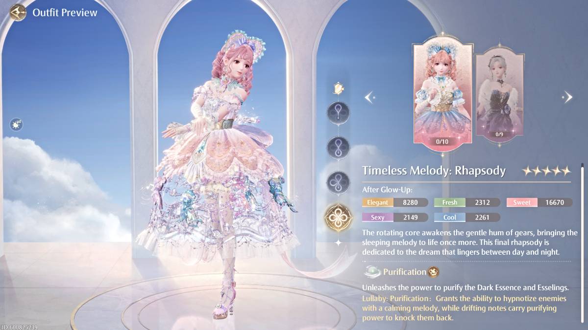 Timeless Melody: Rhapsody outfit in Infinity Nikki