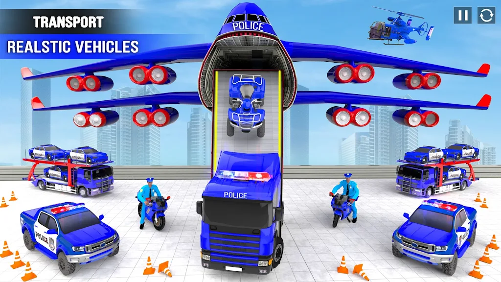 Police Car transporter Game 3D स्क्रीनशॉट 3