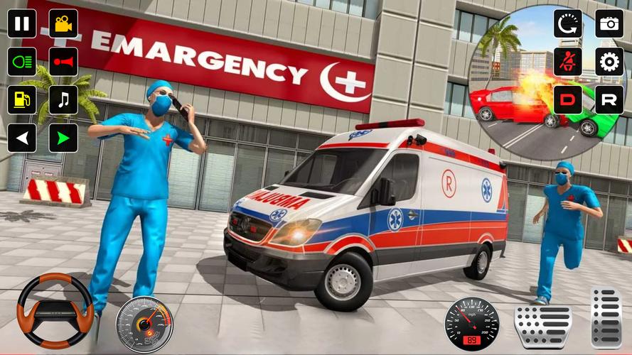 Police Rescue Ambulance Games Captura de tela 1