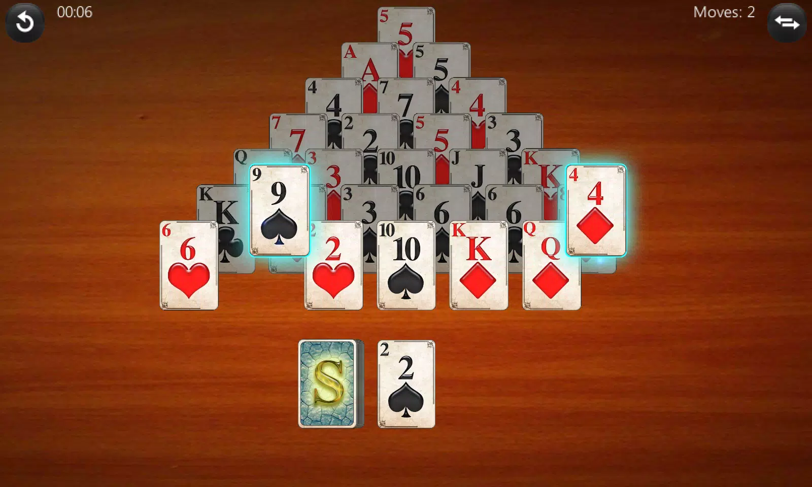 Schermata Pyramid Solitaire 1