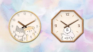 Analog clock widget ANIMALLIFE Schermafbeelding 0