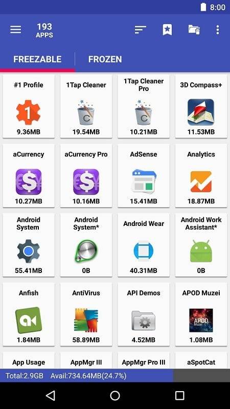 AppMgr Pro III স্ক্রিনশট 1