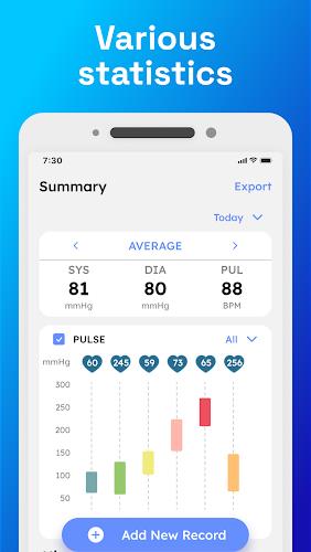 Blood Pressure Monitor App 스크린샷 1