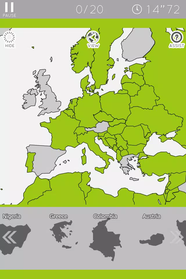 E. Learning World Map Puzzle Captura de tela 3